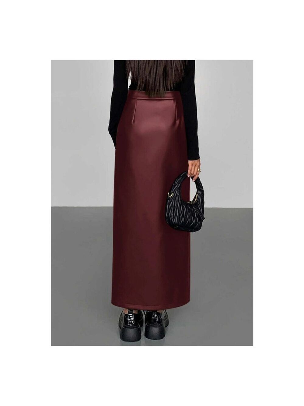 ✨ Prettygarden Women's Faux Leather Skirt Medium NWT - Picture 2 of 5